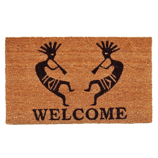 Configuracion 17 x 29 in. Trinidad Welcome Rectangular Doormat Natural & Black CO3360631 - main